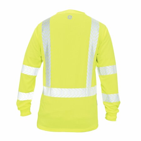 Ge HV Safety T-Shirt, Long Sleeve Reflective Tape M GS114GM